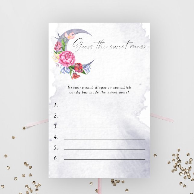 Over the Moon Raad eens het Sweet Mess Baby shower (Creator heeft geüpload)