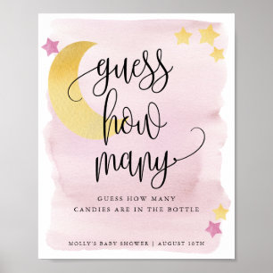 Over the Moon Roze Raad Hoeveel Game Poster