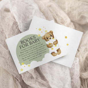 Over The Moon Teddybeer Sage Groene Boeken voor Ba Informatiekaartje