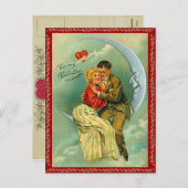 Over the Moon voor jou Valentijn Briefkaart (Voorkant / Achterkant)