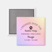 Over The Rainbow Bridge Custom Pet Memorial Magneet (Voorkant / Achterkant)