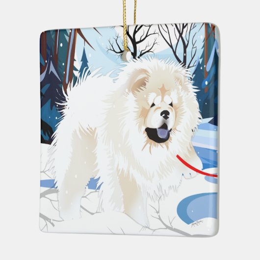 OVER THE RIVER Cream Chow 2023 Ornament (Links)