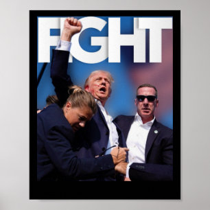 Over Trump Fight for America Trump Undefeable 3 Poster