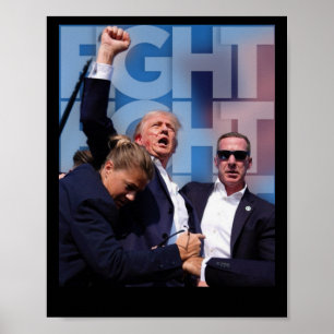 Over Trump Fight for America Trump Undefeable 4 Poster