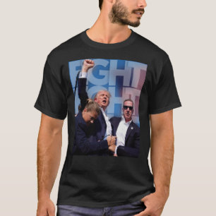Over Trump Fight for America Trump Undefeable 4 T-shirt