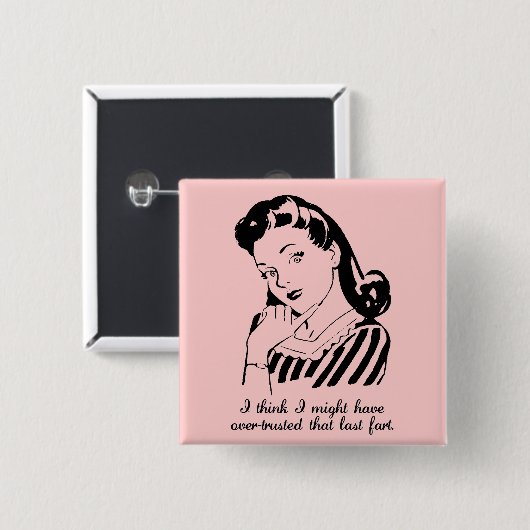 Over-Trusted Fart Button Badge (Voorkant /achterkant)