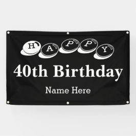 Over verkoop Happy 40th Birthday Spandoek