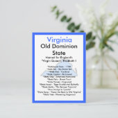 Over Virginia Briefkaart (Staand voorkant)