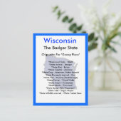Over Wisconsin Briefkaart (Staand voorkant)