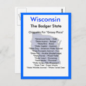 Over Wisconsin Briefkaart (Voorkant / Achterkant)