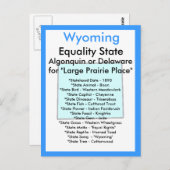 Over Wyoming Briefkaart (Voorkant / Achterkant)
