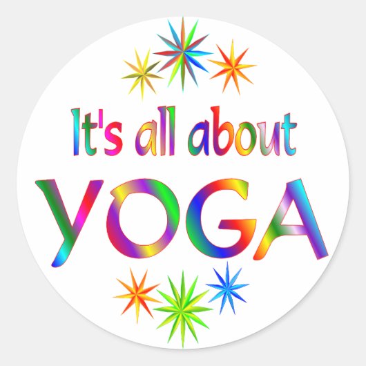 Over Yoga Ronde Sticker (Voorkant)