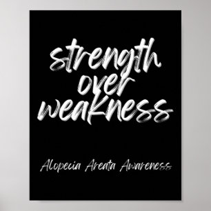 Over zwakte - Alopecia areata bewustzijn Poster