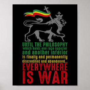 Overal is oorlog Haile Selie toespraak Judah Lion  Poster