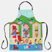 Overal print Schort Beach Ice Cream (Voorkant)