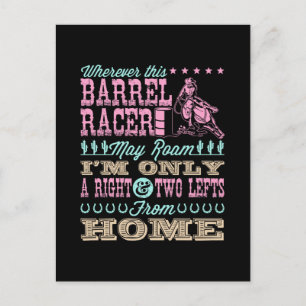 Overal waar deze loop Racer kan Roam Barrel Racing Briefkaart