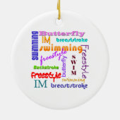 Overal zwemmen keramisch ornament (Achterkant)