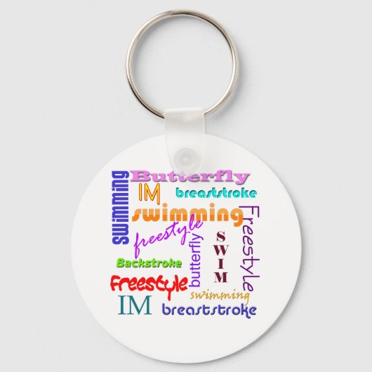 Overal zwemmen sleutelhanger (Voorkant)