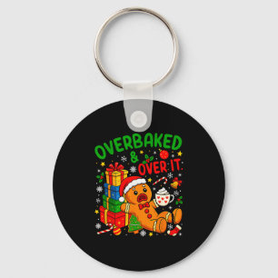 Overbakken en over kerstkoekjes gingerbrea sleutelhanger