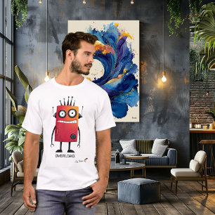 Overbelaste Robot Grappig Geek T-Shirt voor Volw