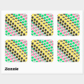 Overbelaste Stippen Vierkante Sticker (Vel)