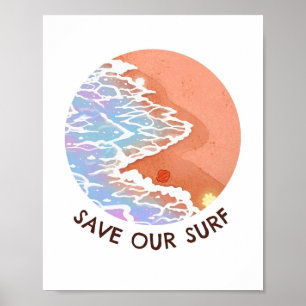 Overbevissing sparen Ons Surf Poster