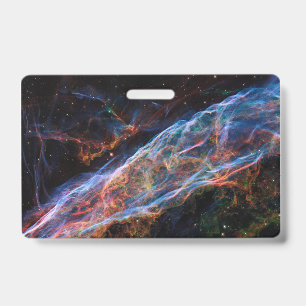 Overblijfselen van supernova de Sluiersnevel Hubbl Badge