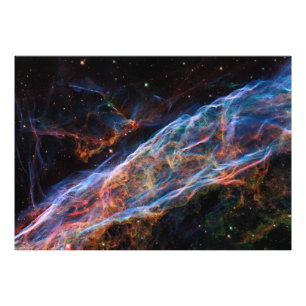 Overblijfselen van supernova de Sluiersnevel Hubbl Foto Afdruk