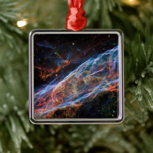 Overblijfselen van supernova de Sluiersnevel Hubbl Metalen Ornament
