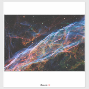Overblijfselen van supernova in de sluiernevel Hub Sticker
