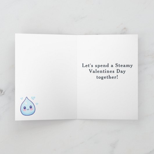 Overborrelend van Liefde – Mooie Waterdruppel Vale Feestdagen Kaart (Binnen)