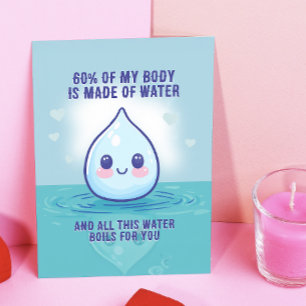 Overborrelend van Liefde – Mooie Waterdruppel Vale Feestdagen Kaart