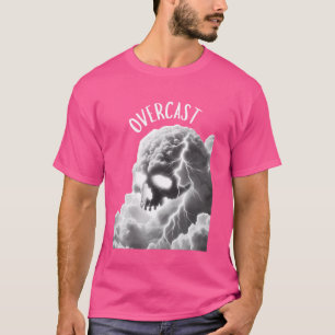 Overcast Skull Cloud Punk mentale gezondheid Actie T-shirt
