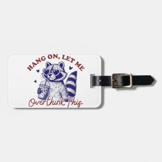 overdadig wasbeer bagagelabel (Voorkant horizontaal)