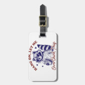 overdadig wasbeer bagagelabel (Voorkant verticaal)