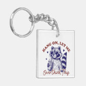 overdadig wasbeer sleutelhanger (Voorkant Links)