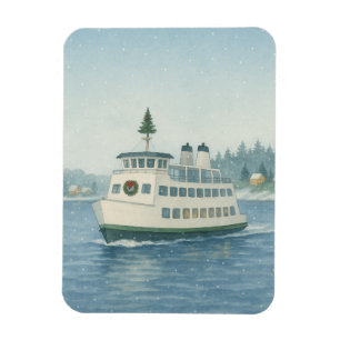 Overdag Veerboot Kerstmis Magneet