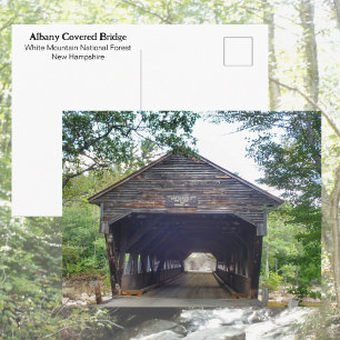 Overdekte Brug Albany New Hampshire Fotografisch Briefkaart