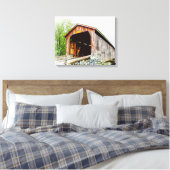 Overdekte Brug - Canvasprint Canvas Afdruk (Insitu (Slaapkamer))