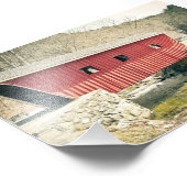 Overdekte brug in Kent Herfst State Park Foto Afdruk (Hoek)