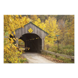Overdekte brug, Vermont, Verenigde Staten 2 Foto Afdruk