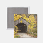 Overdekte brug, Vermont, Verenigde Staten 2 Magneet (Voorkant / Achterkant)