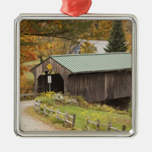 Overdekte brug, Vermont, Verenigde Staten Metalen Ornament