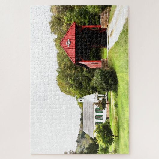 Overdekte bruggen puzzel legpuzzel (Verticaal)