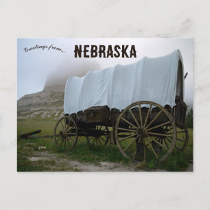 Overdekte Huifkar in Scotts Bluff Nebraska Briefkaart