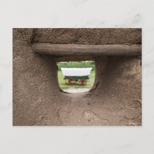 Overdekte wagon Uitzicht van Bent's oude fort Briefkaart (Voorkant)