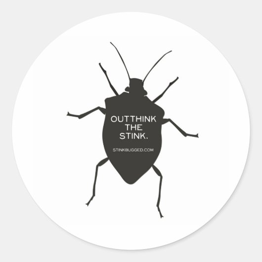 Overdenk de Stink (Bug) Ronde Sticker (Voorkant)