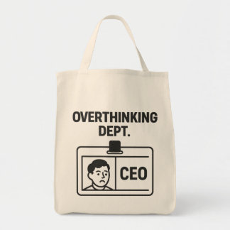 Overdenken Dept. – CEO Grappige Minimalistische to Tote Bag