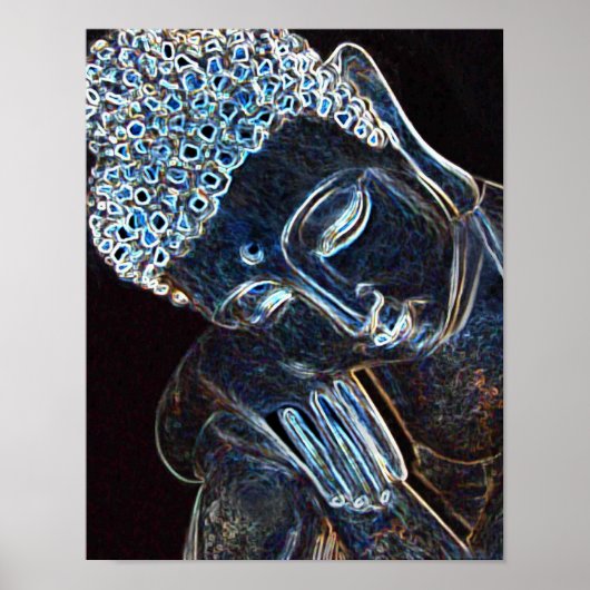 Overdenkend Boeddha Poster (Voorkant)