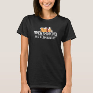 Overdenkend en ook hongerige luie Corgi hond T-shirt